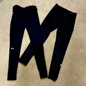 LOT of M Under Armor NWOT Black Reaction fleece lined & Nike Pro Dri Fit M Black